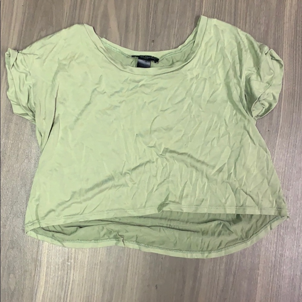 Asymmetrical Green Crop Top 🖤3 for $20🖤